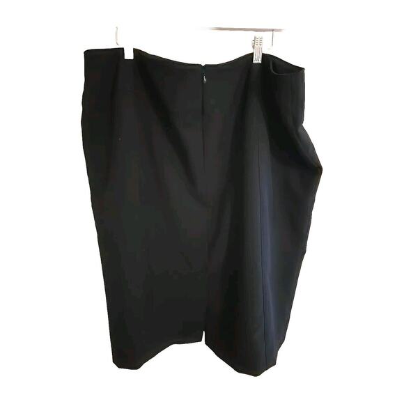 Worthington Black Straight Pencil Career Casual Mini Skirt Womans Plus Size 20W - Picture 2 of 5